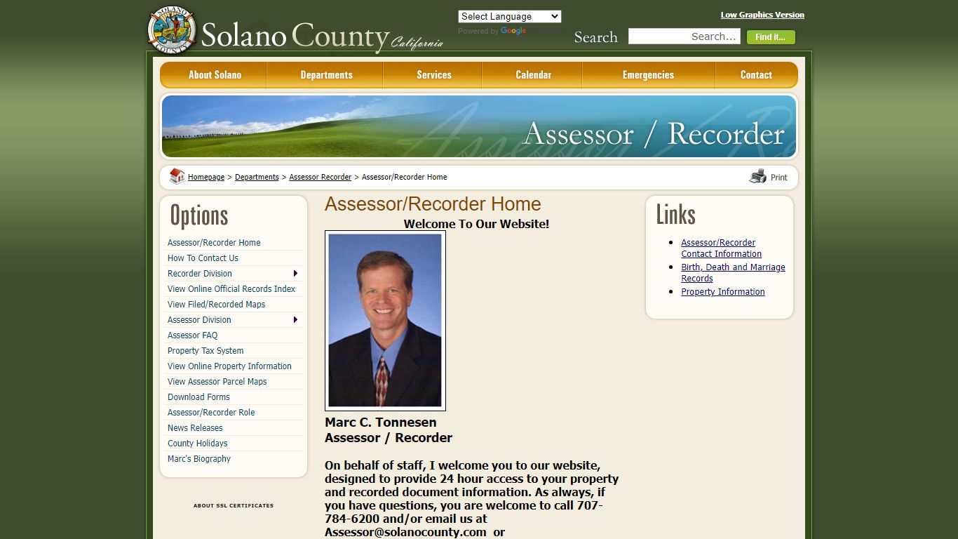 Solano County - Assessor/Recorder Home